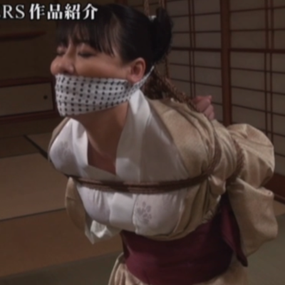 若林美保の豆絞り口被せ猿轡と緊縛SM作品を紹介するアイキャッチ