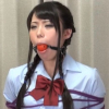 口枷をされた川菜美鈴の顔舐めフェチプレイのAV・エロ動画